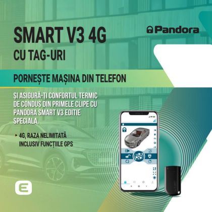 Kit pornire motor Skoda Kodiak 2016-, aplicatie telefon 4G, GPS (montaj inclus) - Pandora  Smart v3 (cu tag)