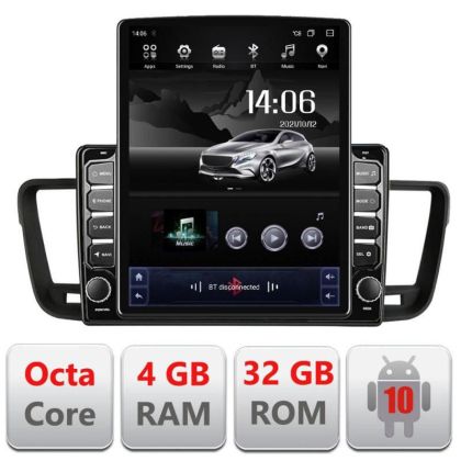 Navigatie Peugeot 508 G-5637 ecran tip TESLA 9.7" cu Android Radio Bluetooth Internet GPS WIFI 4+32GB DSP 4G Octa Core