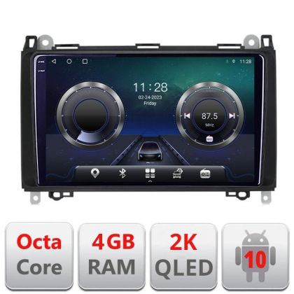 Navigatie Mercedes VW C-068 Android Octa Core Ecran 2K QLED GPS 4G 4+32GB 360 KIT-068+EDT-E409-2K v1