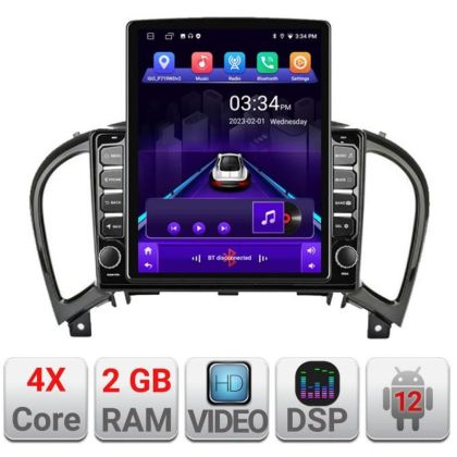 Navigatie Nissan Juke 2010-2015 K-JUKE ecran tip TESLA 9.7" cu Android Radio Bluetooth Internet GPS WIFI 2+32 DSP Quad