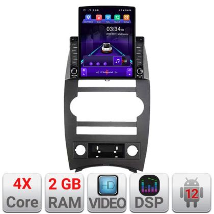 Navigatie Jeep Commander Android radio gps internet quad core 2+32 ecran vertical 9.7" Kit-commander+EDT-E708