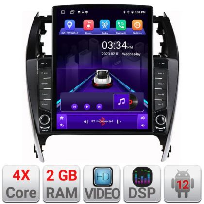 Navigatie Toyota Camry 2012-2018 Android radio gps internet quad core 2+32 ecran vertical 9.7" Kit-camry12+EDT-E708