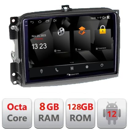 Navigatie Fiat 500L 2012-2017 5960Pro-500L Android Octa Core Qualcomm 2K Qled 8+128 DTS DSP 360 4G Optical