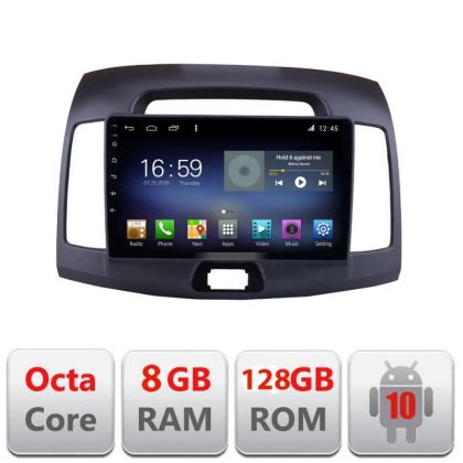 Navigatie HHyundai Elantra 2009 F-2009 Octa Core cu Android Radio Bluetooth Internet GPS WIFI DSP 8+128GB 4G