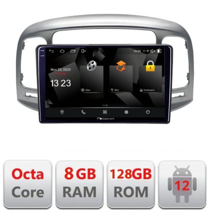 Navigatie HHyundai Accent 2006-2012 5960Pro-ACCENT Android Octa Core Qualcomm 2K Qled 8+128 DTS DSP 360 4G Optical