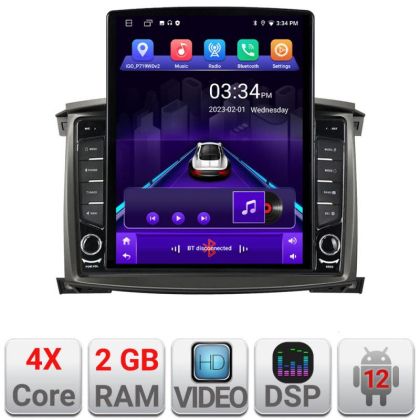 Navigatie Toyota Land Cruiser L100 2002-2006 Android radio gps internet quad core 2+32 ecran vertical 9.7" KIT-L105-automatic+EDT-E708