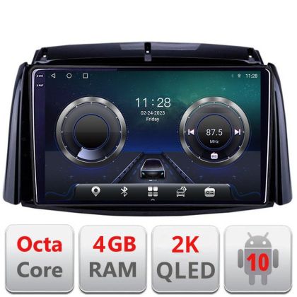 Navigatie Renault Koleos 2009-2016 C-KOLEOS Android Octa Core Ecran 2K QLED GPS 4G 4+32GB 360 KIT-KOLEOS+EDT-E409-2K