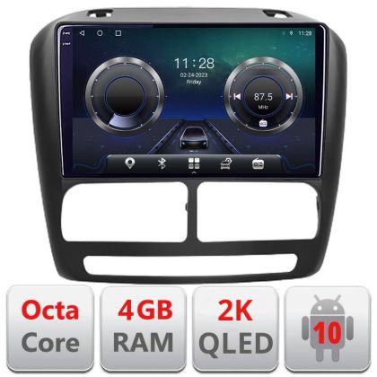 Navigatie Fiat Doblo 2010-2017 si Opel Combo 2010-2017 Android Octa Core Ecran 2K QLED GPS 4G 4+32GB 360 KIT-DOBLO10+EDT-E409-2K