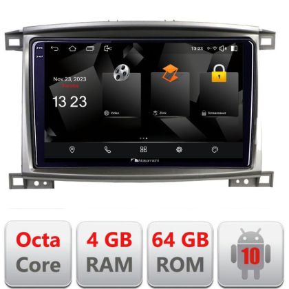 Navigatie Toyota Land Cruiser L100 2002-2008 5510-L100 Android Octa Core 720p 4+64 DSP 360 camera carplay android auto