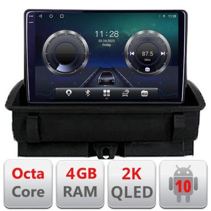 Navigatie Audi Q3 2011-2018 Android Octa Core Ecran 2K QLED GPS 4G 4+32GB 360 KIT-q3+EDT-E409-2K