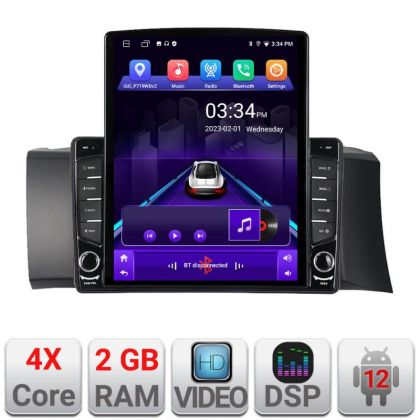 Navigatie Subaru BRZ 2012-2021 Toyota GT 86 2012-2021 Android radio gps internet quad core 2+32 ecran vertical 9.7" KIT-BRZ+EDT-E708