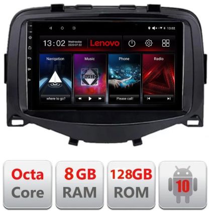 Navigatie Toyota Aygo Peugeot 108 Citroen C1 2016-2020 2din ecran de 7" Octa Core Android Radio Bluetooth Internet GPS WIFI 8+128GB EDT-E500 v2