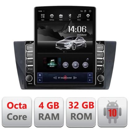 Navigatie BMW Seria 3 E90 G-095 ecran tip TESLA 9.7" cu Android Radio Bluetooth Internet GPS WIFI 4+32GB DSP 4G Octa C