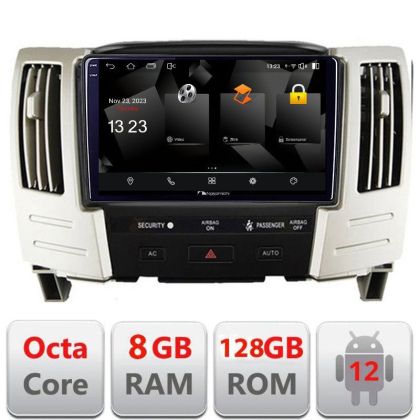 Navigatie Lexus RX300 2003-2008 Android Octa Core Qualcomm 2K Qled 8+128 DTS DSP 360 4G Optical