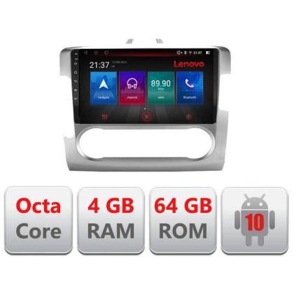 Navigatie Ford Focus 2 Automat E-140-automatic Octa Core cu Android Radio Bluetooth Internet GPS WIFI DSP 4+64GB 4G