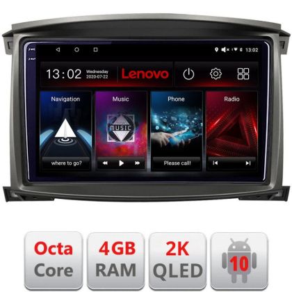 Navigatie Toyota Land Cruiser L100 2002-2006 , Octacore Qualcomm, 4Gb RAM, 64Gb Hdd, 4G, Qled 2K, DSP, Carplay, Bluetooth