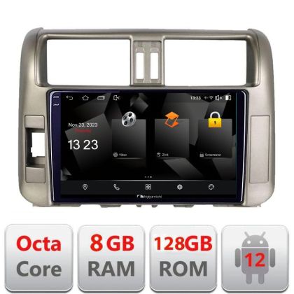 Navigatie Toyota Prado 2010-2013 5960Pro-347 Android Octa Core Qualcomm 2K Qled 8+128 DTS DSP 360 4G Optical