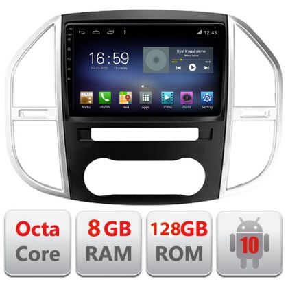 Navigatie Mercedes Vito w447 2016- Android radio gps internet Octa Core 8+128 LTE Kit-w447+EDT-E610