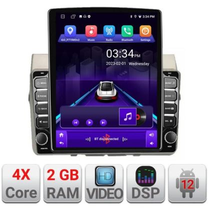 Navigatie Toyota Verso 2004-2009 ecran tip TESLA 9.7" cu Android Radio Bluetooth Internet GPS WIFI 2+32 DSP Quad Core