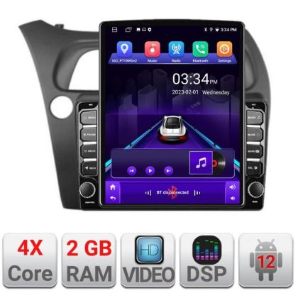 Navigatie Honda Civic Hatchback 2006-2012 K-hatchback ecran tip TESLA 9.7" cu Android Radio Bluetooth Internet GPS WIF