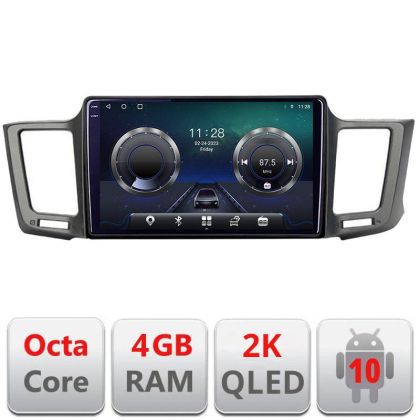 Navigatie TOYOTA RAV 4 2013-2018 Android Octa Core Ecran 2K QLED GPS 4G 4+32GB 360 KIT-247+EDT-E409-2K