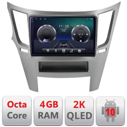 Navigatie Subaru Legacy 2010-2015 C-458 Android Octa Core Ecran 2K QLED GPS 4G 4+32GB 360 KIT-458+EDT-E409-2K