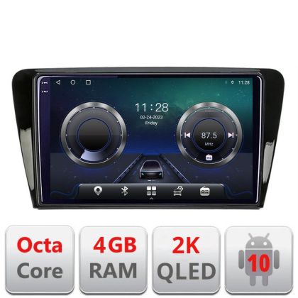 Navigatie Skoda Rapid Seat Toledo 2013+ Android Octa Core Ecran 2K QLED GPS 4G 4+32GB 360 KIT-rapid+EDT-E409-2K