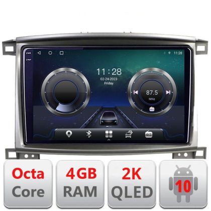 Navigatie Toyota Land Cruiser L100 2002-2008 C-l100 Android Octa Core Ecran 2K QLED GPS 4G 4+32GB 360 KIT-l100+EDT-E409-2K