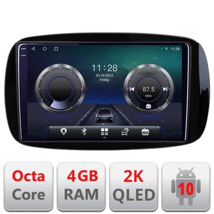 Navigatie Smart For Two 2015- C-Smart15 Android Octa Core Ecran 2K QLED GPS 4G 4+32GB 360 KIT-SMART15+EDT-E409-2K