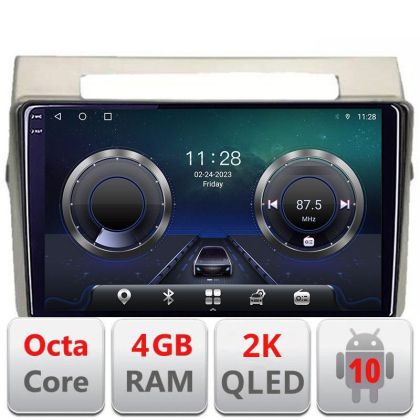 Navigatie Toyota Verso intre anii 2004-2009 Android Octa Core Ecran 2K QLED GPS 4G 4+32GB 360 KIT-VERSO-2004+EDT-E409-2K