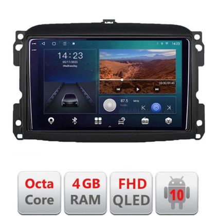 Navigatie Fiat 500 2015-2021 B-500new  Android Ecran QLED octa core 4+64 carplay android auto KIT-500new+EDT-E310V3