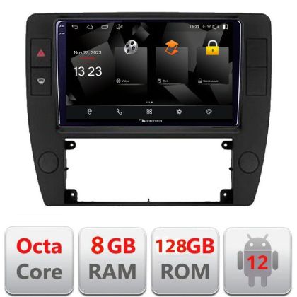 Navigatie Passat B5 1997-2004 Android Octa Core Qualcomm 2K Qled 8+128 DTS DSP 360 4G Optical