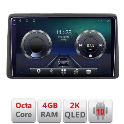 Navigatie Dacia Duster 2023- Android ecran Qled 2K Octa core 4+32 KIT-duster2023+EDT-E409-2K