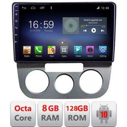 Navigatie VW Golf 5 2004-2010 clima manuala Android radio gps internet Octa Core 8+128 LTE KIT-golf5-manual+EDT-E609