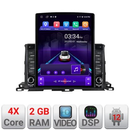 Navigatie Toyota Highlander 2013-2018 Android radio gps internet quad core 2+32 ecran vertical 9.7" KIT-highlander13+EDT-E708