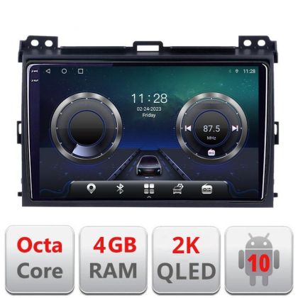 Navigatie Toyota Prado 2007- C-456 Android Octa Core Ecran 2K QLED GPS 4G 4+32GB 360 KIT-456+EDT-E409-2K v1