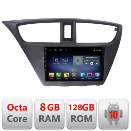 Navigatie Honda Civic 2012-2016 F-CIVIC Octa Core cu Android Radio Bluetooth Internet GPS WIFI DSP 8+128GB 4G