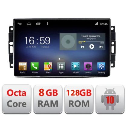 Navigatie CHRYSLER Jeep Manual F-202 Octa Core cu Android Radio Bluetooth Internet GPS WIFI DSP 8+128GB 4G v3