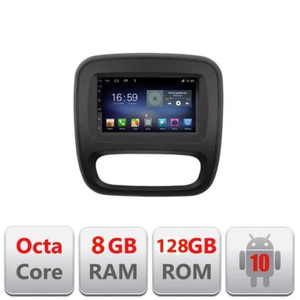 Navigatie Renault Trafic 2014-2017 F-rt09 Octa Core cu Android Radio Bluetooth Internet GPS WIFI DSP 8+128GB 4G v2