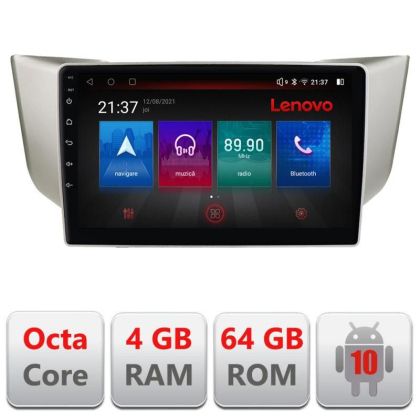 Navigatie Lexus RX 2003-2009 E- rx-03 Octa Core cu Android Radio Bluetooth Internet GPS WIFI DSP 4+64GB 4G