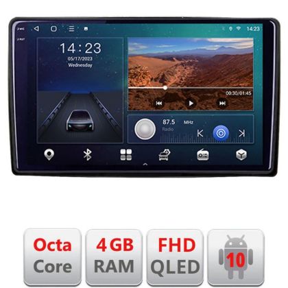 Navigatie universala 2din-2 Android Ecran QLED octa core 4+64 carplay android auto KIT-2din-2+EDT-E309V3