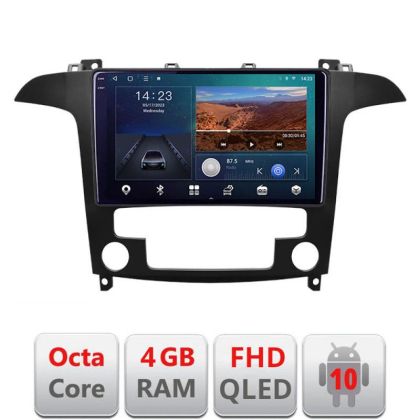 Navigatie Ford S-Max 2008-2012 B-003 Android Ecran QLED octa core 4+64 carplay android auto KIT-003+EDT-E309V3