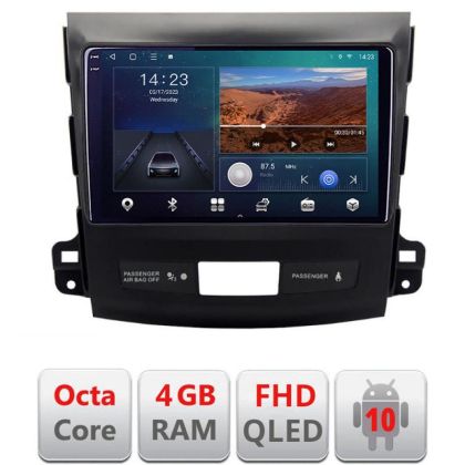 Navigatie Mitsubishi Outlander 2010 B-056 Android Ecran QLED octa core 4+64 carplay android auto KIT-056+EDT-E309V3