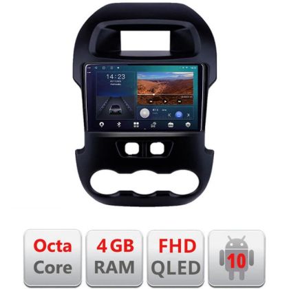 Navigatie Ford Ranger 2011-2015 Android Ecran QLED octa core 4+64 carplay android auto KIT-245+EDT-E309V3