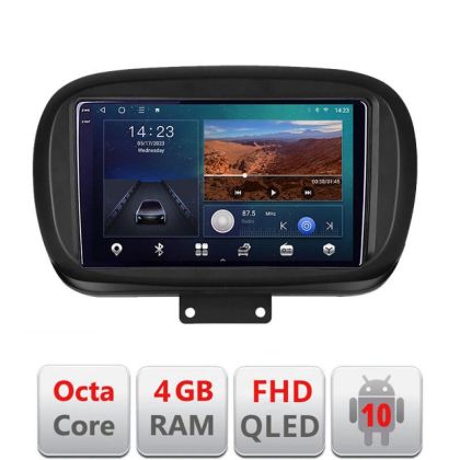 Navigatie Fiat 500 2014- B-539 Android Ecran QLED octa core 4+64 carplay android auto KIT-539+EDT-E309V3