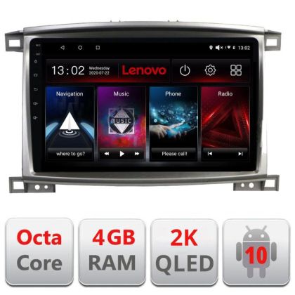 Navigatie Toyota Land Cruiser L100 2002-2008 L-L100 , Octacore, 4Gb RAM, 64Gb Hdd, 4G, QLED 2K, DSP, Carplay, Bluetooth