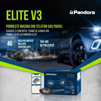 Kit pornire motor Audi A3 8V 2012-2019, aplicatie telefon 4G, GPS, pager, tag, telecomanda (montaj inclus) - Pandora ELITE