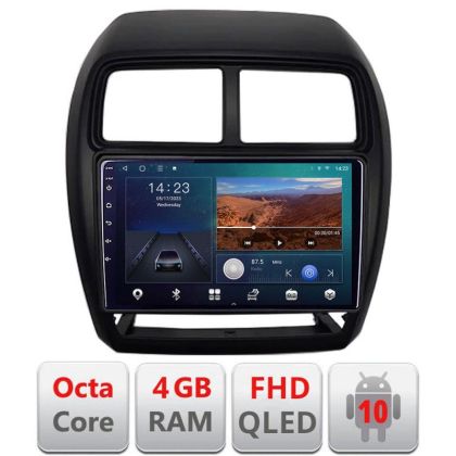 Navigatie Mitsubishi ASX 2017-2021 model facelift Android radio gps internet quad core 4+64 carplay android auto Kit-026-facelift+EDT-E309v3