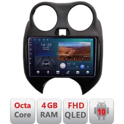 Navigatie Nissan Micra 2010-2014 Android radio gps internet quad core 4+64 carplay android auto KIT-micra2010+EDT-E309v3