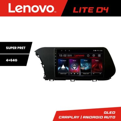 Navigatie Hyundai I20 2020- Lenovo Kit-i20 4+64 GB Android Waze USB Navigatie Internet Youtube Radio